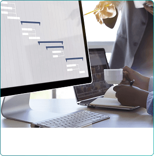 Diagrama de Gantt en pantalla (implementación)